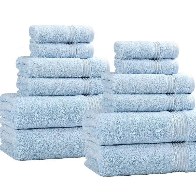 SUPERIOR® Heritage Collection | Luxury Egyptian Cotton 12-pc. Quick Dry Solid Bath Towel Set