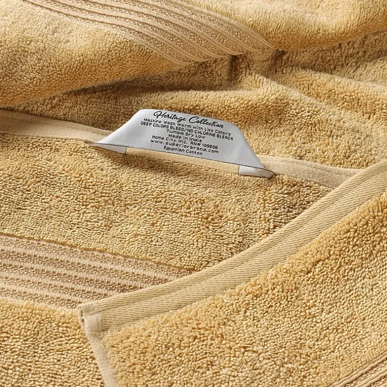 SUPERIOR® Heritage Collection | Luxury Egyptian Cotton 12-pc. Quick Dry Solid Bath Towel Set