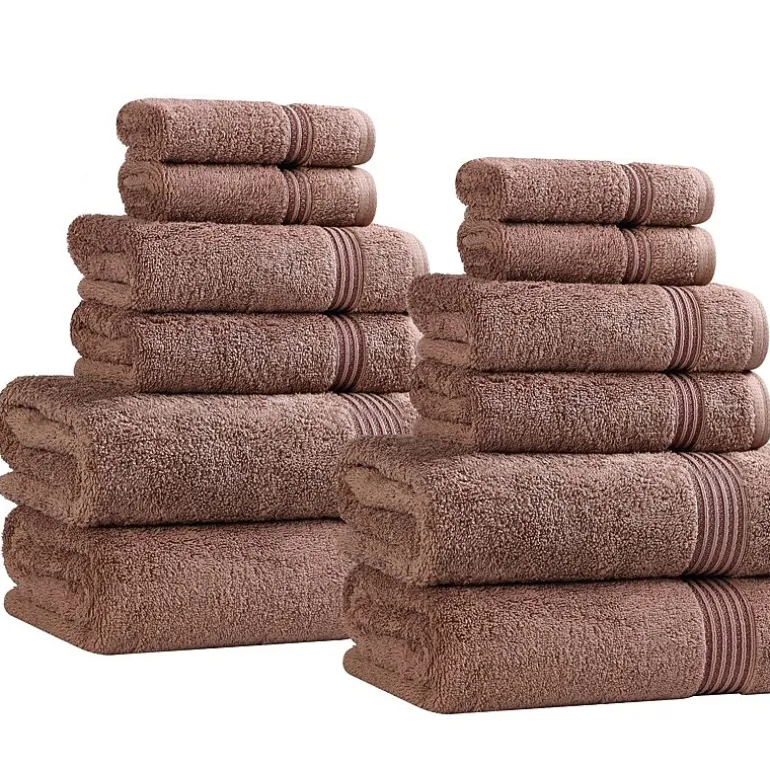 SUPERIOR® Heritage Collection | Luxury Egyptian Cotton 12-pc. Quick Dry Solid Bath Towel Set