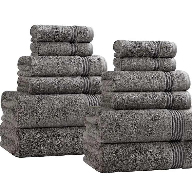 SUPERIOR® Heritage Collection | Luxury Egyptian Cotton 12-pc. Quick Dry Solid Bath Towel Set
