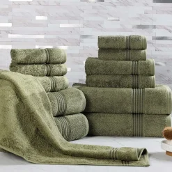 SUPERIOR® Heritage Collection | Luxury Egyptian Cotton 12-pc. Quick Dry Solid Bath Towel Set