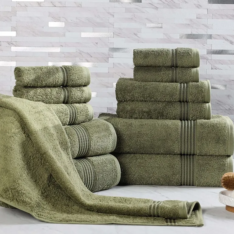 SUPERIOR® Heritage Collection | Luxury Egyptian Cotton 12-pc. Quick Dry Solid Bath Towel Set