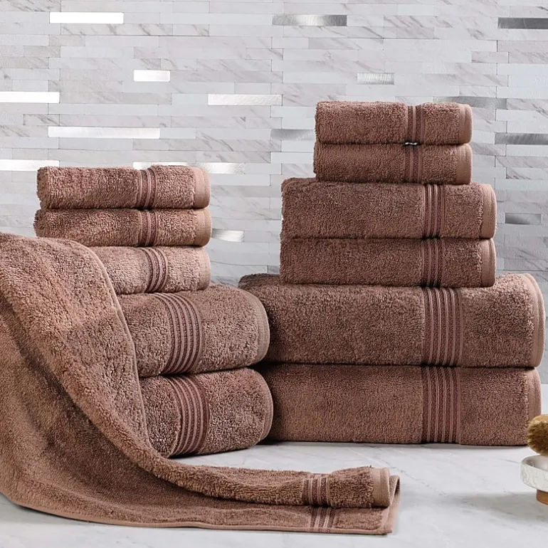 SUPERIOR® Heritage Collection | Luxury Egyptian Cotton 12-pc. Quick Dry Solid Bath Towel Set