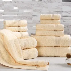 SUPERIOR® Heritage Collection | Luxury Egyptian Cotton 12-pc. Quick Dry Solid Bath Towel Set