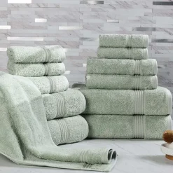 SUPERIOR® Heritage Collection | Luxury Egyptian Cotton 12-pc. Quick Dry Solid Bath Towel Set
