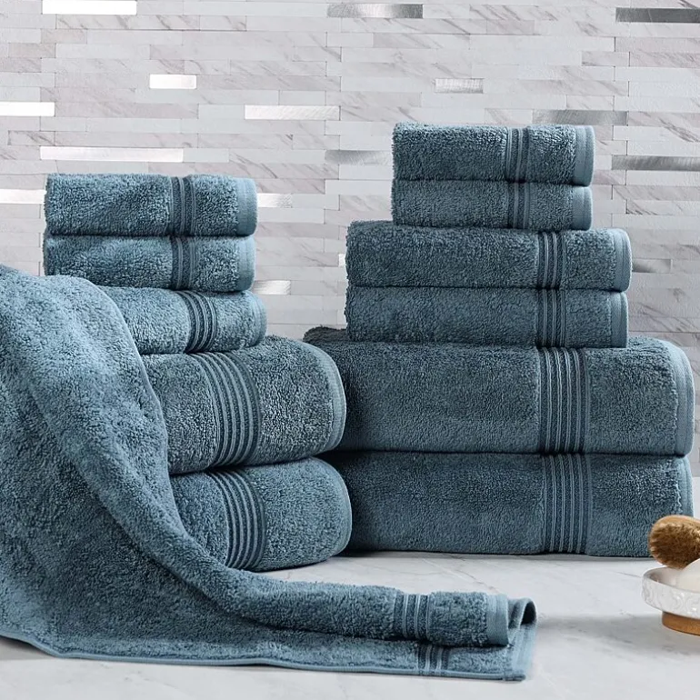 SUPERIOR® Heritage Collection | Luxury Egyptian Cotton 12-pc. Quick Dry Solid Bath Towel Set