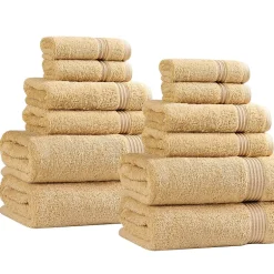 SUPERIOR® Heritage Collection | Luxury Egyptian Cotton 12-pc. Quick Dry Solid Bath Towel Set