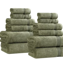 SUPERIOR® Heritage Collection | Luxury Egyptian Cotton 12-pc. Quick Dry Solid Bath Towel Set