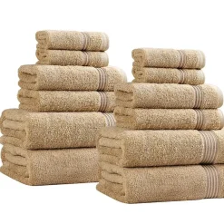 SUPERIOR® Heritage Collection | Luxury Egyptian Cotton 12-pc. Quick Dry Solid Bath Towel Set