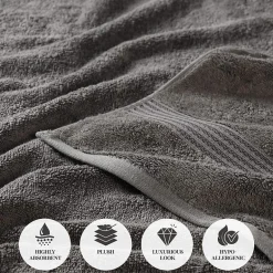 SUPERIOR® Heritage Collection | Luxury Egyptian Cotton 12-pc. Quick Dry Solid Bath Towel Set