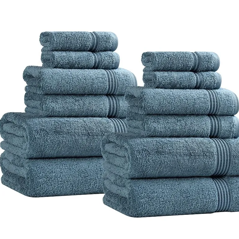 SUPERIOR® Heritage Collection | Luxury Egyptian Cotton 12-pc. Quick Dry Solid Bath Towel Set