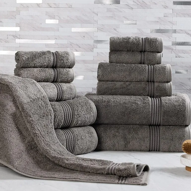 SUPERIOR® Heritage Collection | Luxury Egyptian Cotton 12-pc. Quick Dry Solid Bath Towel Set