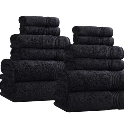 SUPERIOR® Heritage Collection | Luxury Egyptian Cotton 12-pc. Quick Dry Solid Bath Towel Set