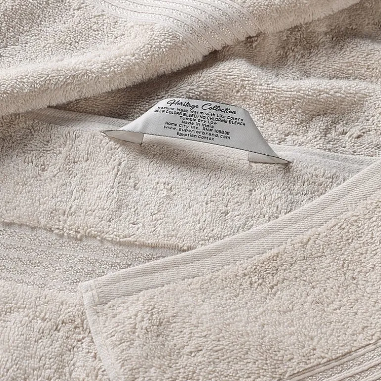 SUPERIOR® Heritage Collection | Luxury Egyptian Cotton 12-pc. Quick Dry Solid Bath Towel Set
