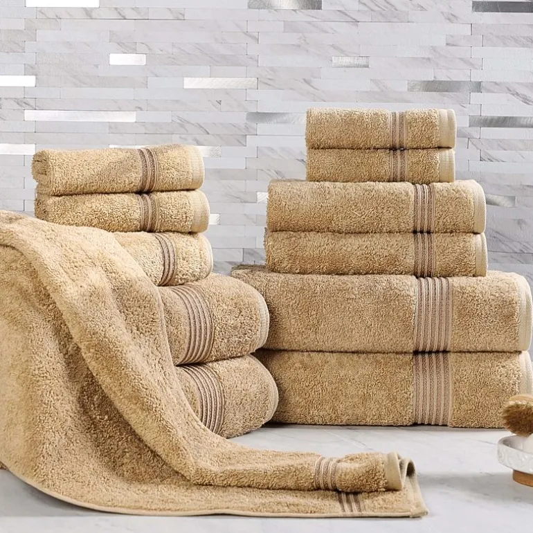 SUPERIOR® Heritage Collection | Luxury Egyptian Cotton 12-pc. Quick Dry Solid Bath Towel Set