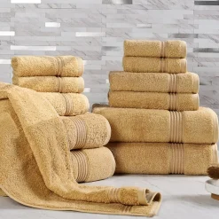 SUPERIOR® Heritage Collection | Luxury Egyptian Cotton 12-pc. Quick Dry Solid Bath Towel Set