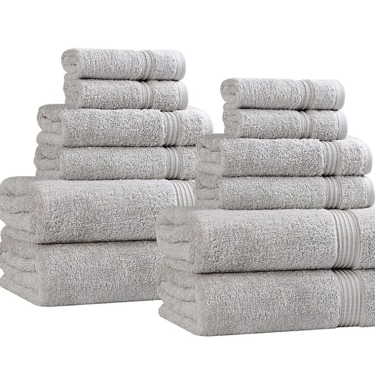 SUPERIOR® Heritage Collection | Luxury Egyptian Cotton 12-pc. Quick Dry Solid Bath Towel Set