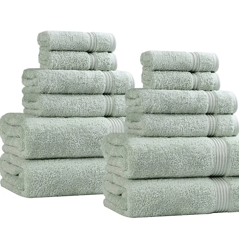SUPERIOR® Heritage Collection | Luxury Egyptian Cotton 12-pc. Quick Dry Solid Bath Towel Set