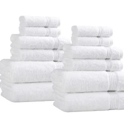 SUPERIOR® Heritage Collection | Luxury Egyptian Cotton 12-pc. Quick Dry Solid Bath Towel Set