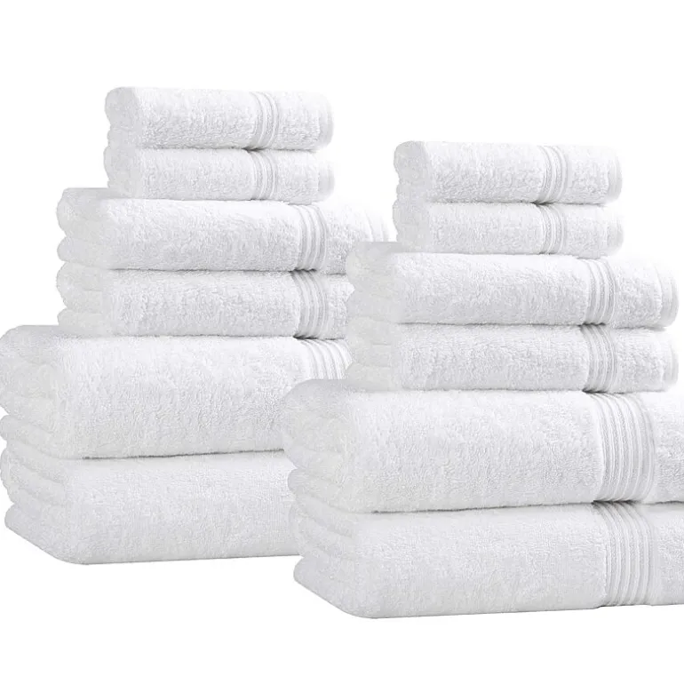 SUPERIOR® Heritage Collection | Luxury Egyptian Cotton 12-pc. Quick Dry Solid Bath Towel Set
