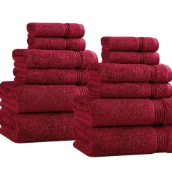 SUPERIOR® Heritage Collection | Luxury Egyptian Cotton 12-pc. Quick Dry Solid Bath Towel Set
