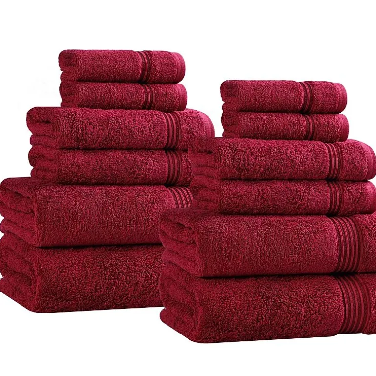 SUPERIOR® Heritage Collection | Luxury Egyptian Cotton 12-pc. Quick Dry Solid Bath Towel Set