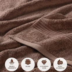 SUPERIOR® Heritage Collection | Luxury Egyptian Cotton 12-pc. Quick Dry Solid Bath Towel Set