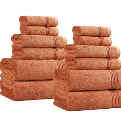 SUPERIOR® Heritage Collection | Luxury Egyptian Cotton 12-pc. Quick Dry Solid Bath Towel Set