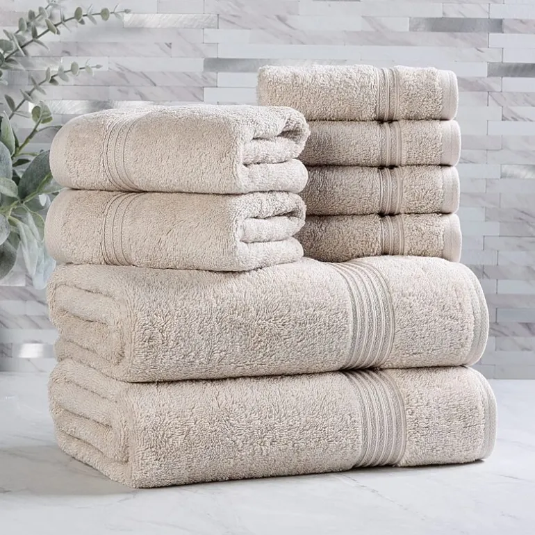 SUPERIOR® Heritage Collection | Luxury Egyptian Cotton 8-pc. Quick Dry Bath Towel Set