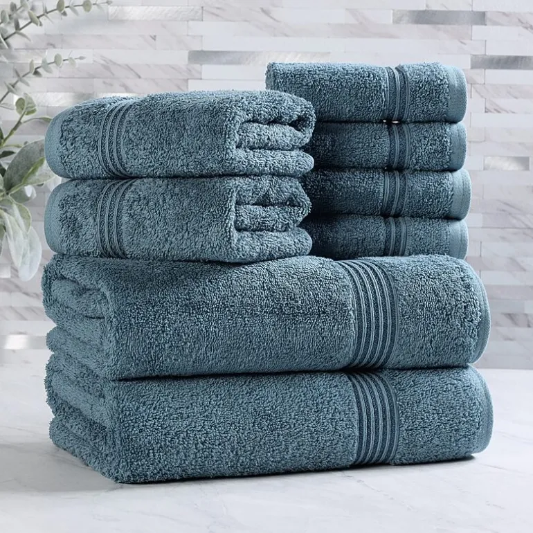SUPERIOR® Heritage Collection | Luxury Egyptian Cotton 8-pc. Quick Dry Bath Towel Set