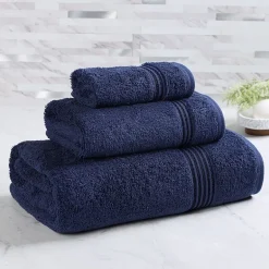 SUPERIOR® Heritage Collection | Luxury Egyptian Cotton 3-pc. Quick Dry Solid Bath Towel Set