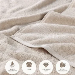 SUPERIOR® Heritage Collection | Luxury Egyptian Cotton 3-pc. Quick Dry Solid Bath Towel Set