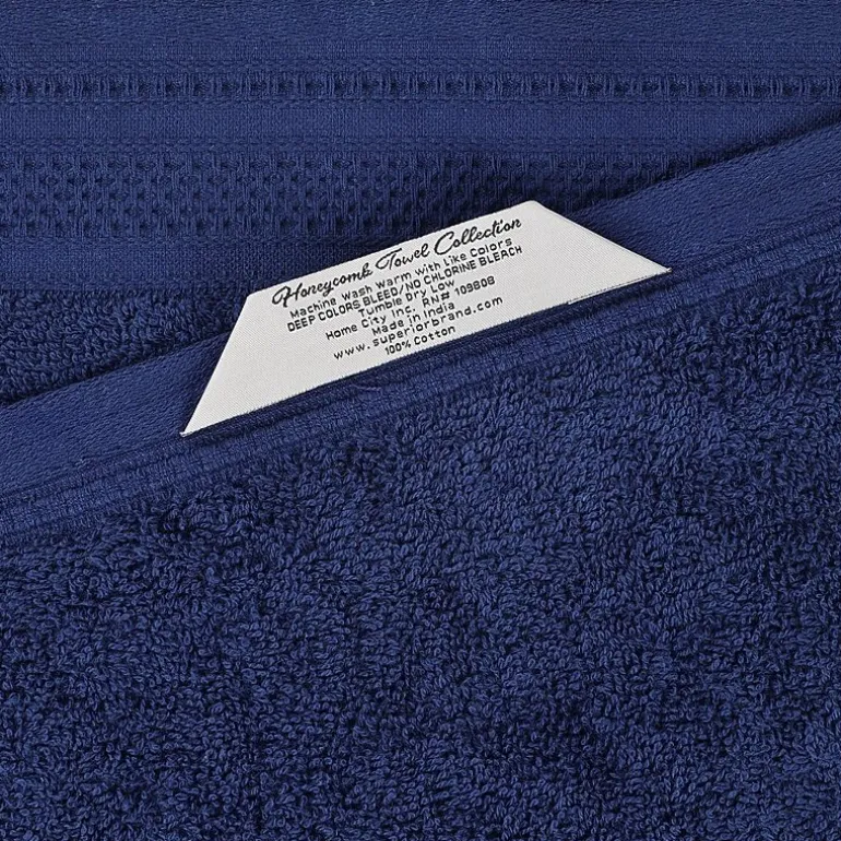 SUPERIOR® Honeycomb Collection | 100% Combed Cotton 4-pc. Quick Dry Bath Towel