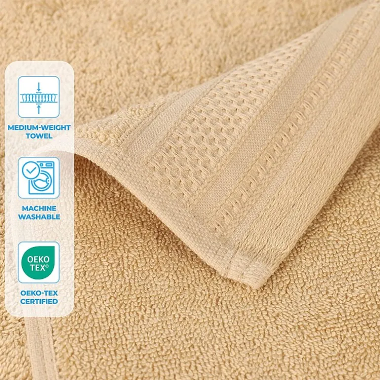 SUPERIOR® Honeycomb Collection | 100% Combed Cotton 4-pc. Quick Dry Bath Towel