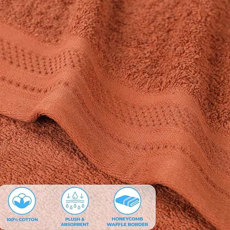 SUPERIOR® Honeycomb Collection | 100% Combed Cotton 4-pc. Quick Dry Bath Towel