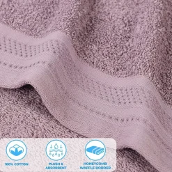 SUPERIOR® Honeycomb Collection | 100% Combed Cotton 4-pc. Quick Dry Bath Towel