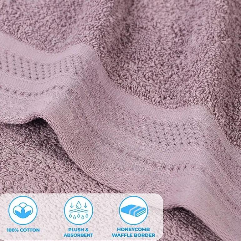 SUPERIOR® Honeycomb Collection | 100% Combed Cotton 4-pc. Quick Dry Bath Towel