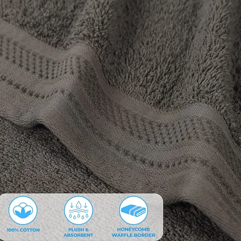 SUPERIOR® Honeycomb Collection | 100% Combed Cotton 4-pc. Quick Dry Bath Towel