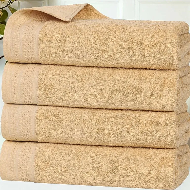 SUPERIOR® Honeycomb Collection | 100% Combed Cotton 4-pc. Quick Dry Bath Towel