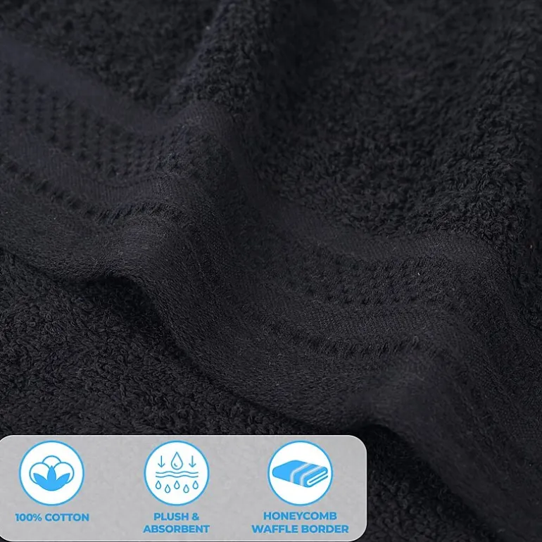 SUPERIOR® Honeycomb Collection | 100% Combed Cotton 4-pc. Quick Dry Bath Towel