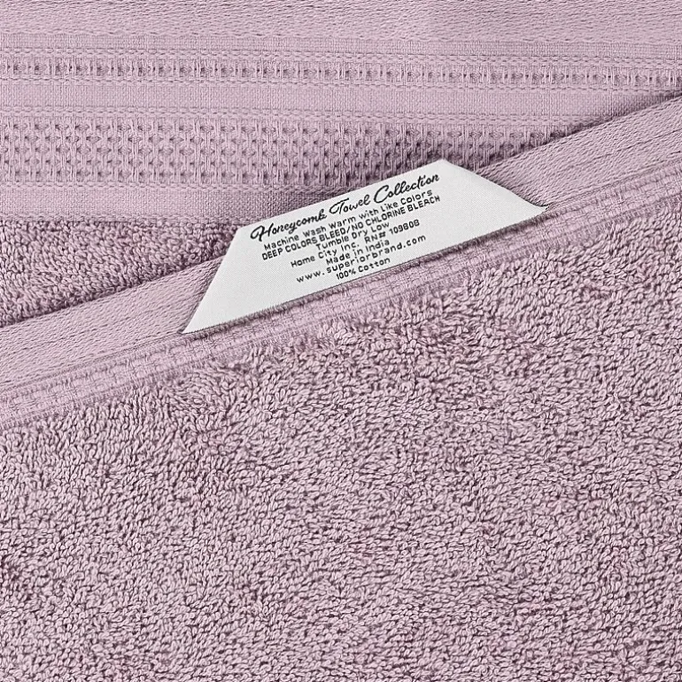 SUPERIOR® Honeycomb Collection | 100% Combed Cotton 4-pc. Quick Dry Bath Towel