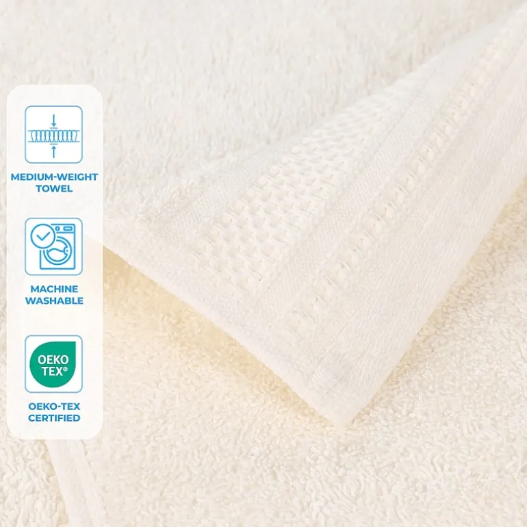 SUPERIOR® Honeycomb Collection | 100% Combed Cotton 4-pc. Quick Dry Bath Towel