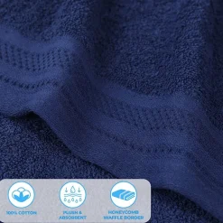 SUPERIOR® Honeycomb Collection | 100% Combed Cotton 4-pc. Quick Dry Bath Towel