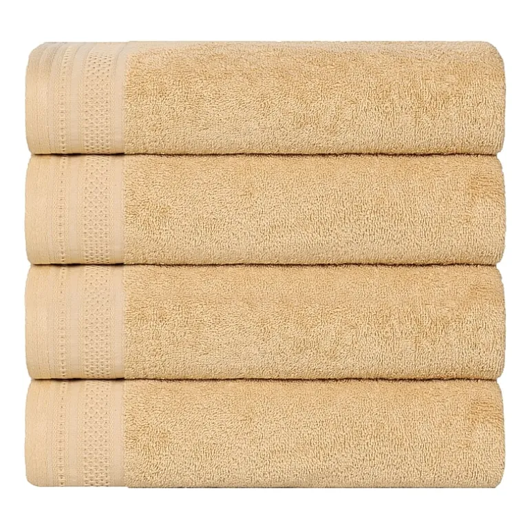 SUPERIOR® Honeycomb Collection | 100% Combed Cotton 4-pc. Quick Dry Bath Towel