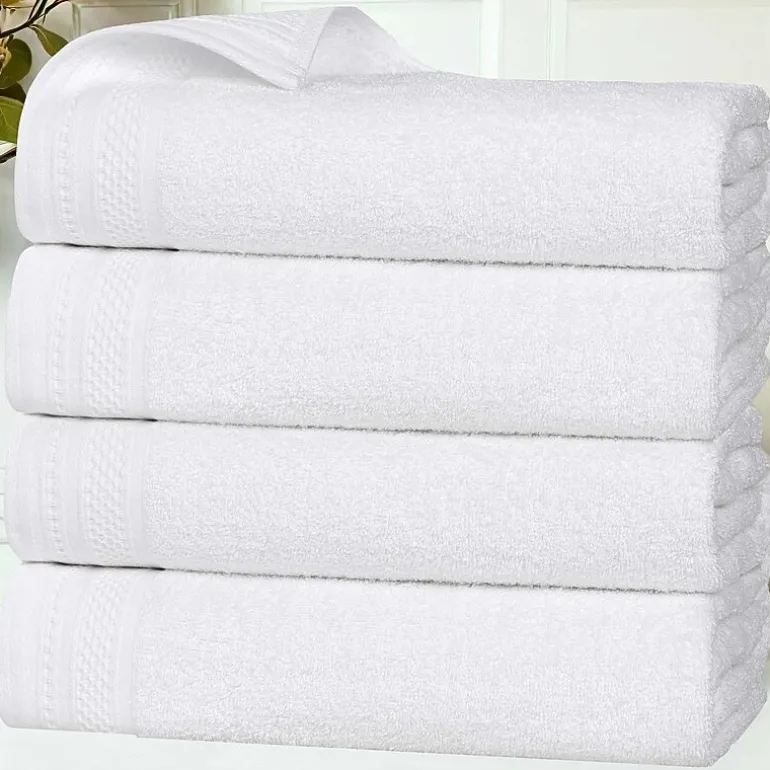 SUPERIOR® Honeycomb Collection | 100% Combed Cotton 4-pc. Quick Dry Bath Towel