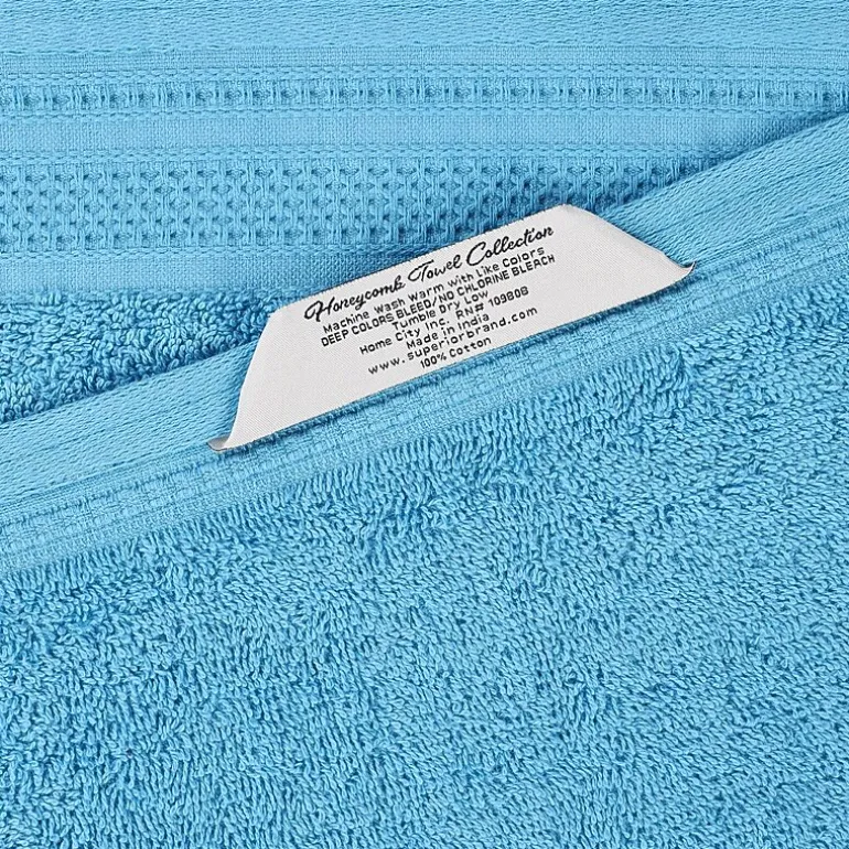 SUPERIOR® Honeycomb Collection | 100% Combed Cotton 4-pc. Quick Dry Bath Towel