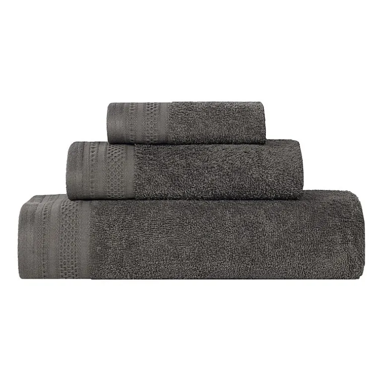 SUPERIOR® Honeycomb Collection | 100% Combed Cotton 3-pc. Quick Dry Bath Towel Set