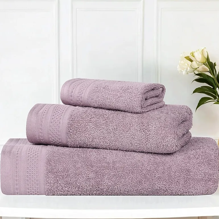 SUPERIOR® Honeycomb Collection | 100% Combed Cotton 3-pc. Quick Dry Bath Towel Set