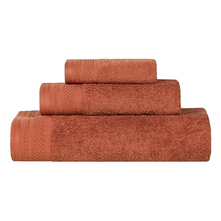 SUPERIOR® Honeycomb Collection | 100% Combed Cotton 3-pc. Quick Dry Bath Towel Set