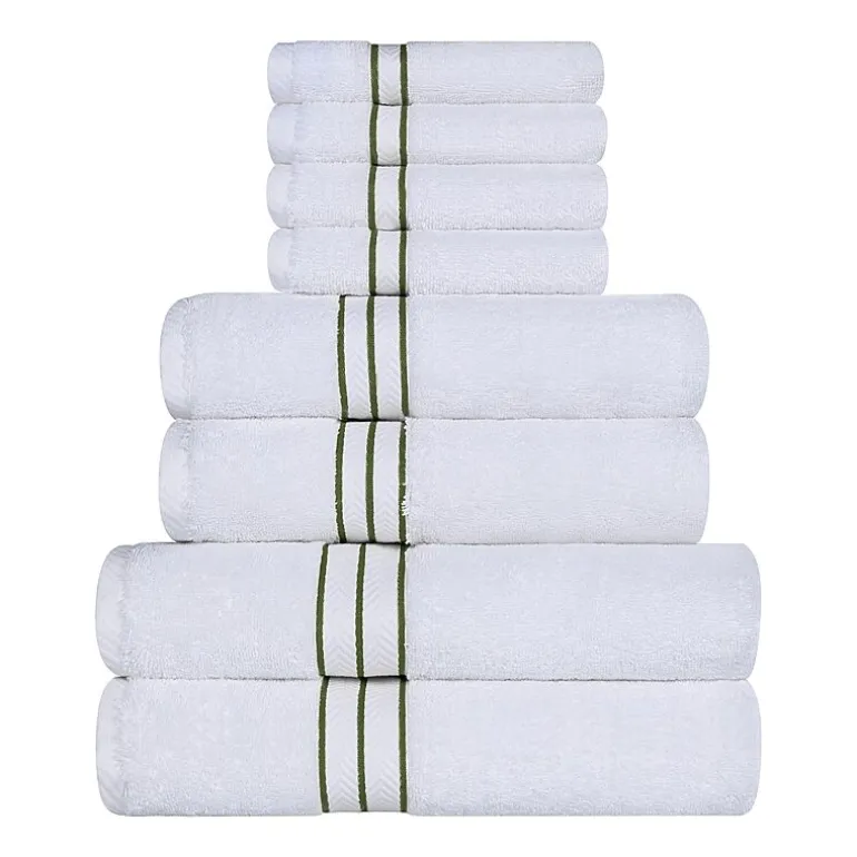 SUPERIOR® Hotel Spa Quality Turkish Cotton 8-pc. Quick Dry Bath Towel Set